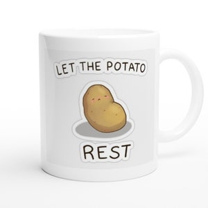 let the potato rest mug, couch potato coffee mug, super potato coffee mug, irish gift coffee mug