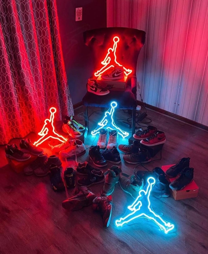 Air Jordan Neon Sign Air Jordan Neon Light Michael Jordan Etsy