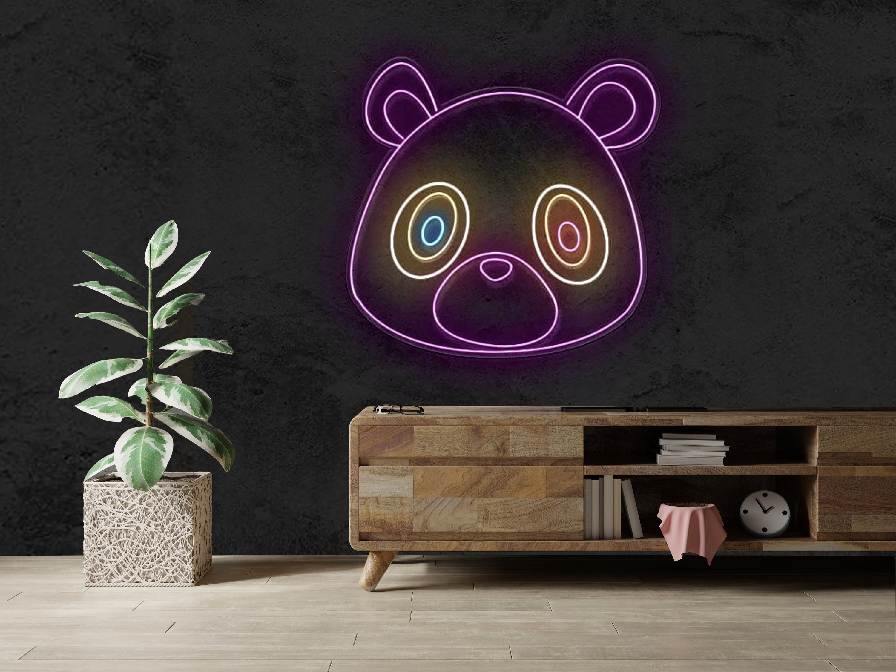 Graduation Bear Neon Sign KANYE WEST Custom Neon Sign Led - Etsy