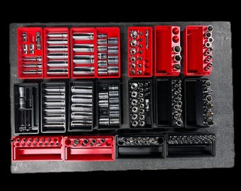 Modular Socket Organizer System for Milwaukee PACKOUT | 1/4", 3/8", 1/2" Drive Socket Holders