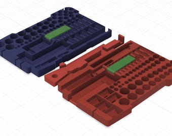 Digital stl file for socket organizer designed to hold Craftsman 230 mec. set
