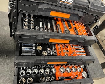 Mechanics Socket Organizer for Ridgid 4 Drawer Modular Tool Box