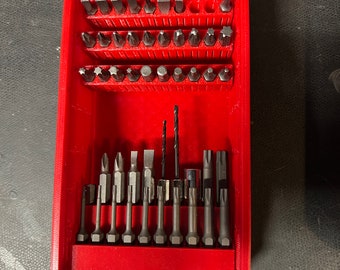 Hex bit or empty holder designed to fit Milwaukee Low Profile Component Packout