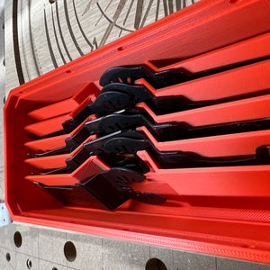 Narrow Oscillating saw blade holder for Milwaukee Packout small parts holder, optional top available