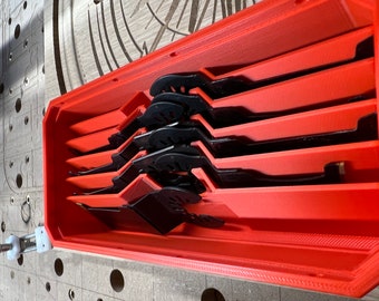 Narrow Oscillating saw blade holder for Milwaukee Packout small parts holder, optional top available