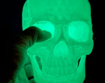 3D Printed glow in the dark human skull