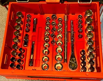 1/2 Drive Socket Organizer for Milwaukee 2 and 3 Drawer Packout