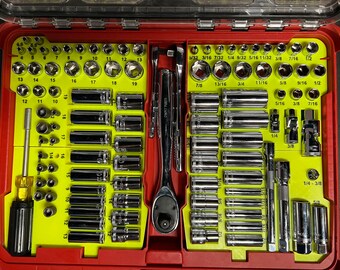 Mechanic Socket organizer for Milwaukee Packout 11 compartment low profile small parts organizer