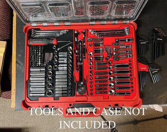 230 pc Craftsman Versa Stack  Socket Organizer for Milwaukee Low Profile Packout (not included). TOOLS NOT INCLUCED