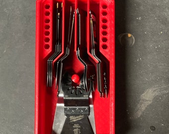 Narrow and Wide Oscillating saw blade holder for Milwaukee Packout small parts holder, TOOLS NOT INCLUDED
