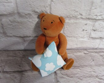 The Tangerine Bear Plush Stuffed Animal with Cloud Pillow 10" tall Jointed Rare