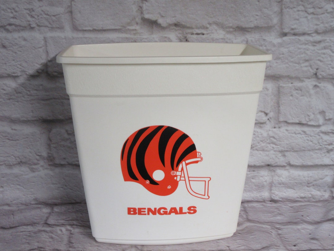 Vintage Cincinnati Bengals Waste Trash Can Great for Office Man Cave