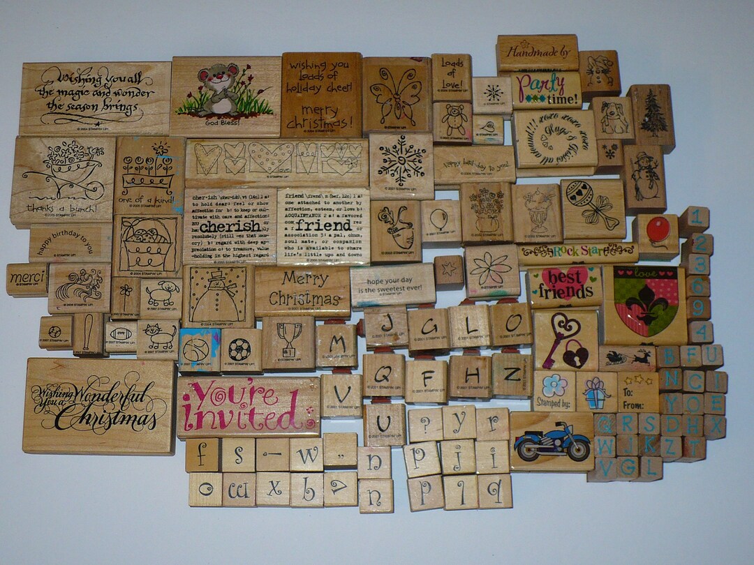 Huge Vintage STAMPIN' UP Rubber Stamp Lot and Other Stamps Stampin' Up