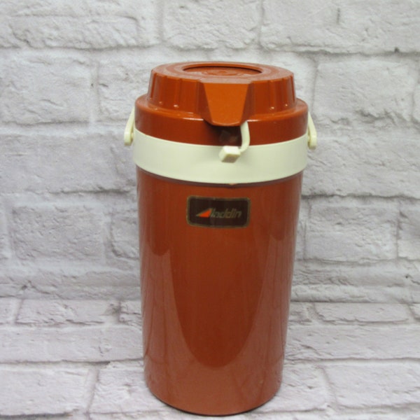 Vintage Aladdin’s Pump•A•Drink Jug Two Liters  Two Quarts 1/2 Gallon Thermos Drink Dispenser