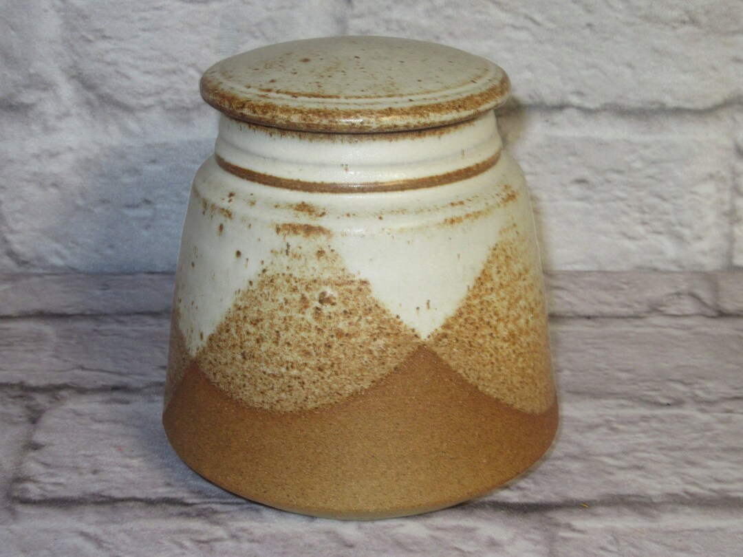 Studio Pottery Lidded Jar Vase Vessel Signed for KZF Designs 25th