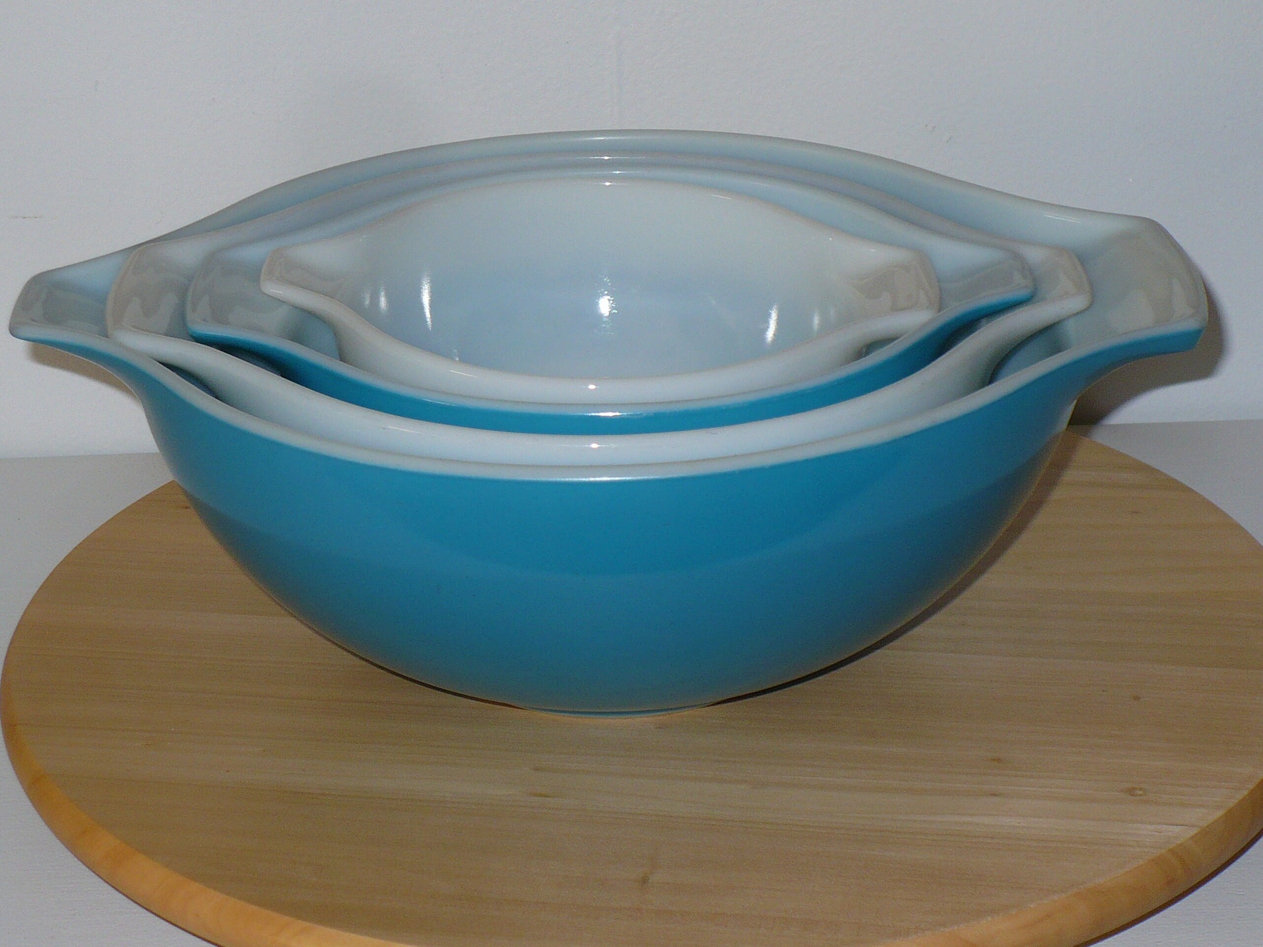 Pyrex BLUE HORIZON 4 Piece Cinderella Mixing Bowl Set Good Etsy