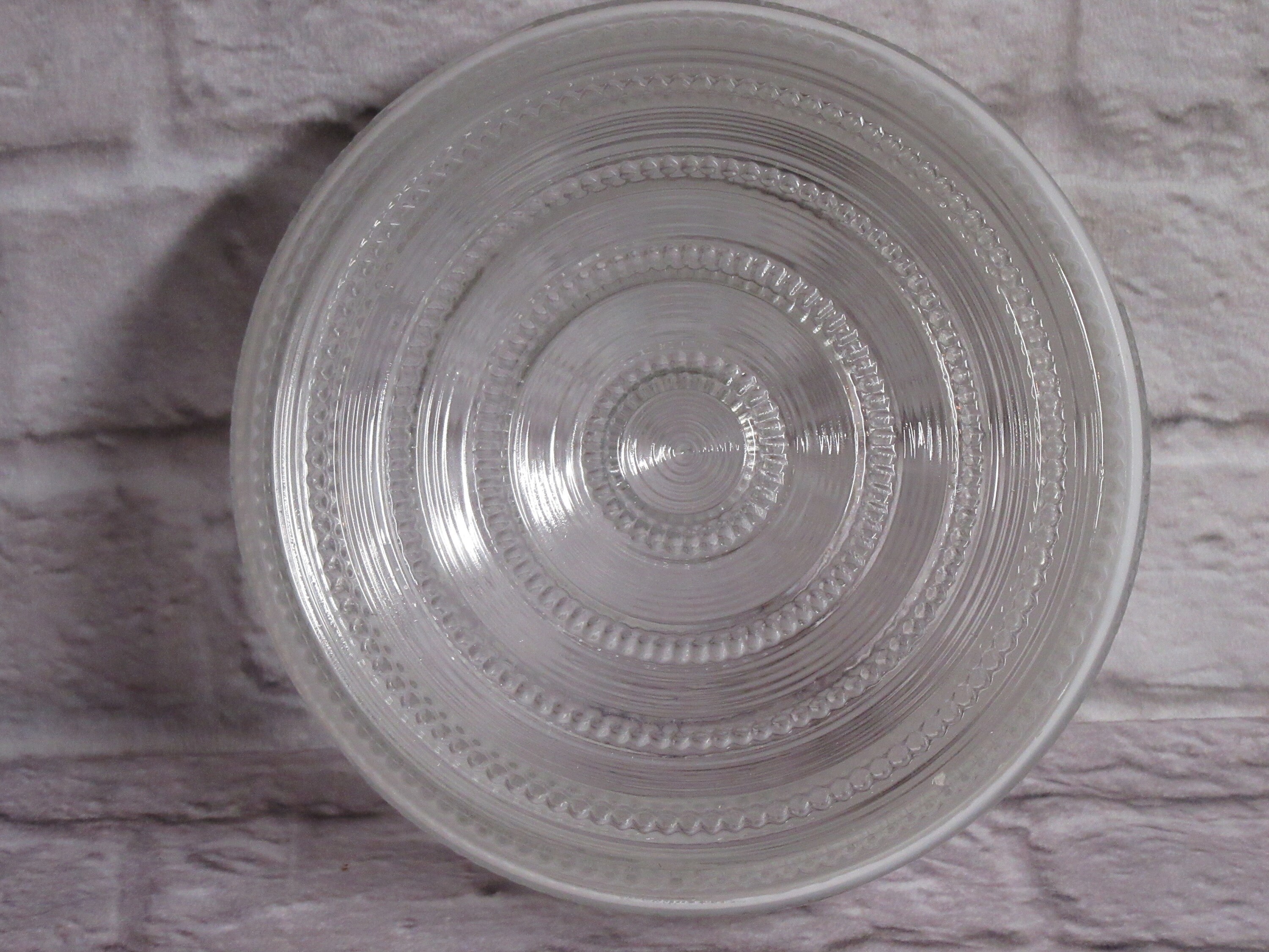 Vintage Glass Art Deco Frosted Circle Kitchen Light Cover Etsy