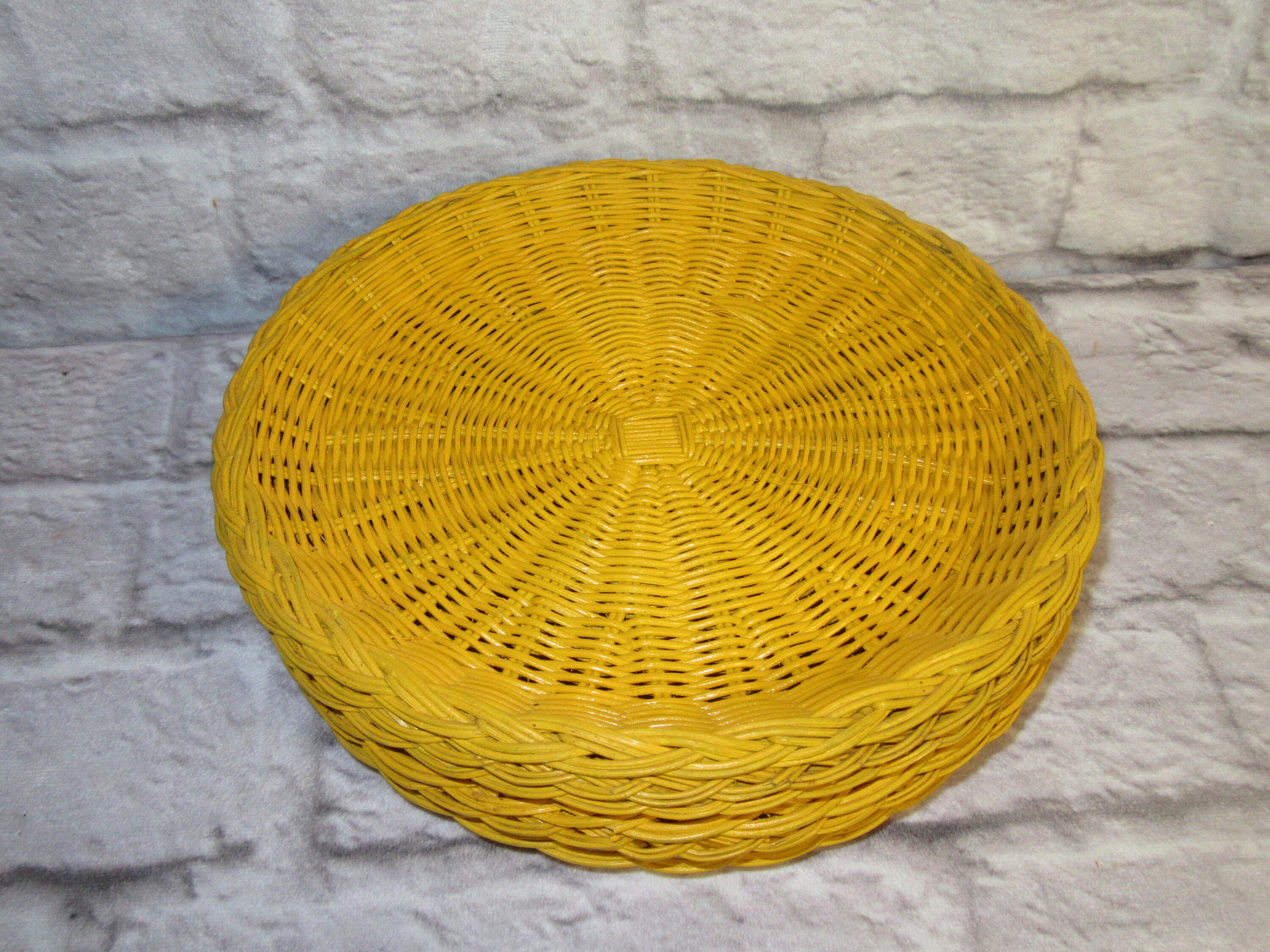 Vintage Paper Plate Holders Wicker Rattan Lot of 6 Picnic Etsy