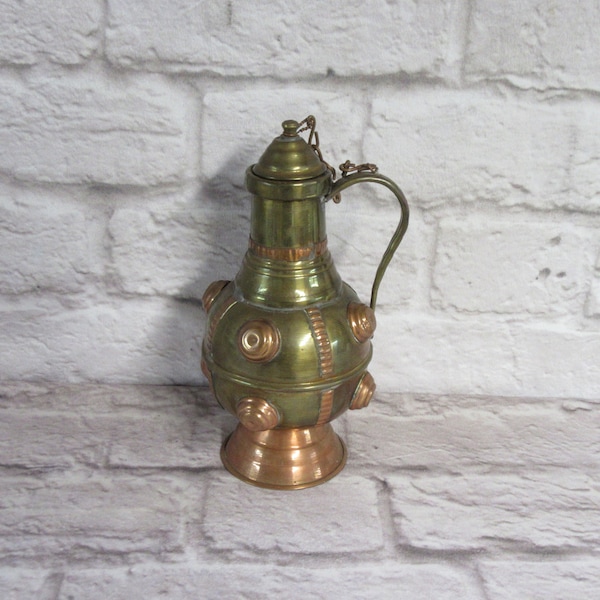 Antique Copper Vessel Water Pitcher Mid Eastern Middle East Turkey Decor