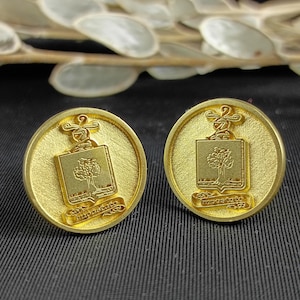 Personalized Family Crest Cufflinks: Engraved Sterling Silver Coat of Arms