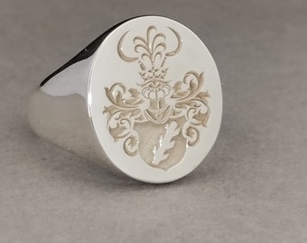 Wappen Ring, Familienwappen Ringe, Siegelring nach Maß, Familienwappen Siegelring Weihnachtsgeschenk