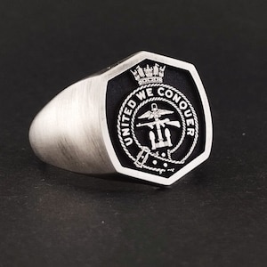 Veteran Signet Ring, Handmade US Army Ring, Military Chunky Ring, Unique Jewelry, 925 Sterling Silver Soldier Ring, Army Gift, Veteran Gift