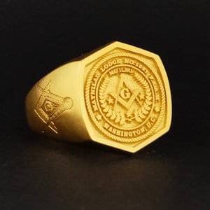 Sterling Silver Freemason Ring: Custom Masonic Jewelry