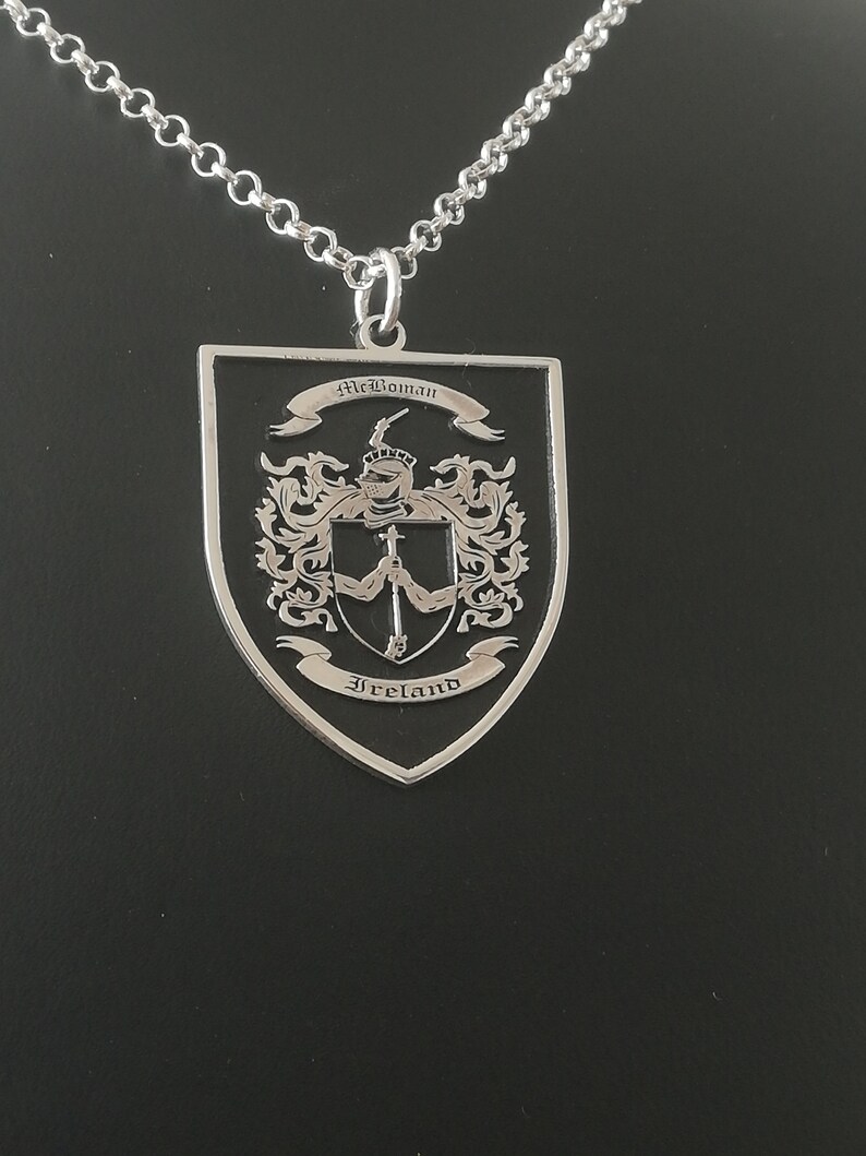 Coat of Arms Necklace Family Crest Necklace Etsy