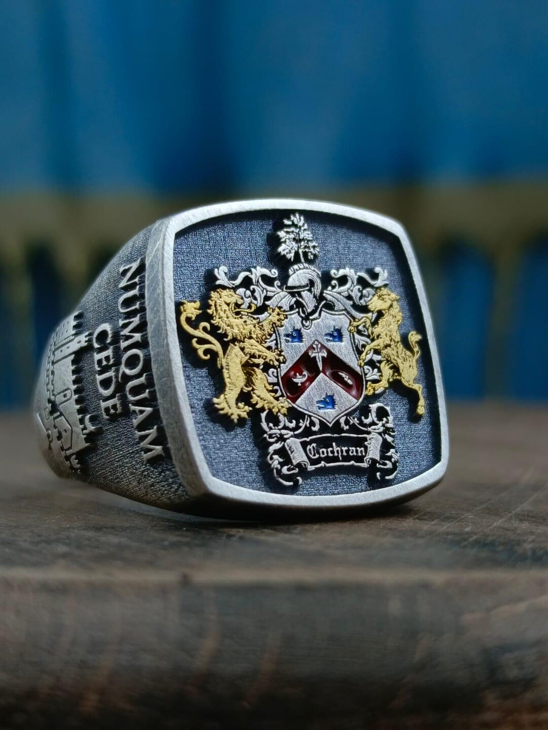 Handmade Family Symbol Ring, Family Crest Ring, Family Name Ring ...