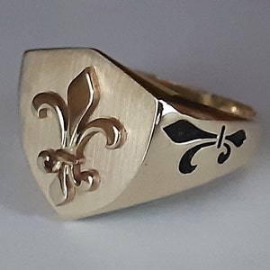 10K Gold, 14K Gold, 18K Gold, Family Crest Ring-Coat of Arms- Family Crest Ring, Personalized Gold and Signet Ring