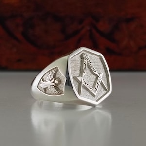 Freemason Ring, Mason Rings, Free Mason Ring, Mens Masonic Rings, Masonic Rings, Masonic Jewelry, Christmas Ring, Christmas Gift