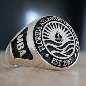 College ring , University ring , custom ring , Som sterling silver ring , ring , graduation ring , Personalized ring , for him , men ring