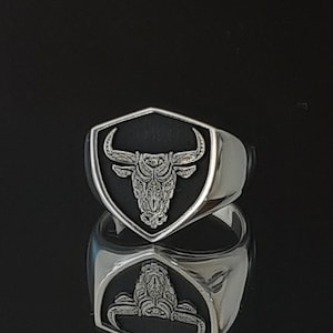 Signet Ring,Bull Ring,Gold Filled,Silver Filled,Custom Ring