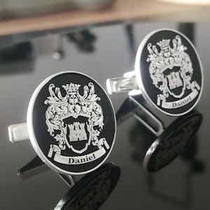 Family Crest Cufflinks,Silver Wedding Cufflinks,Polised Silver Man Cufflinks,Man Ram Cufflinks