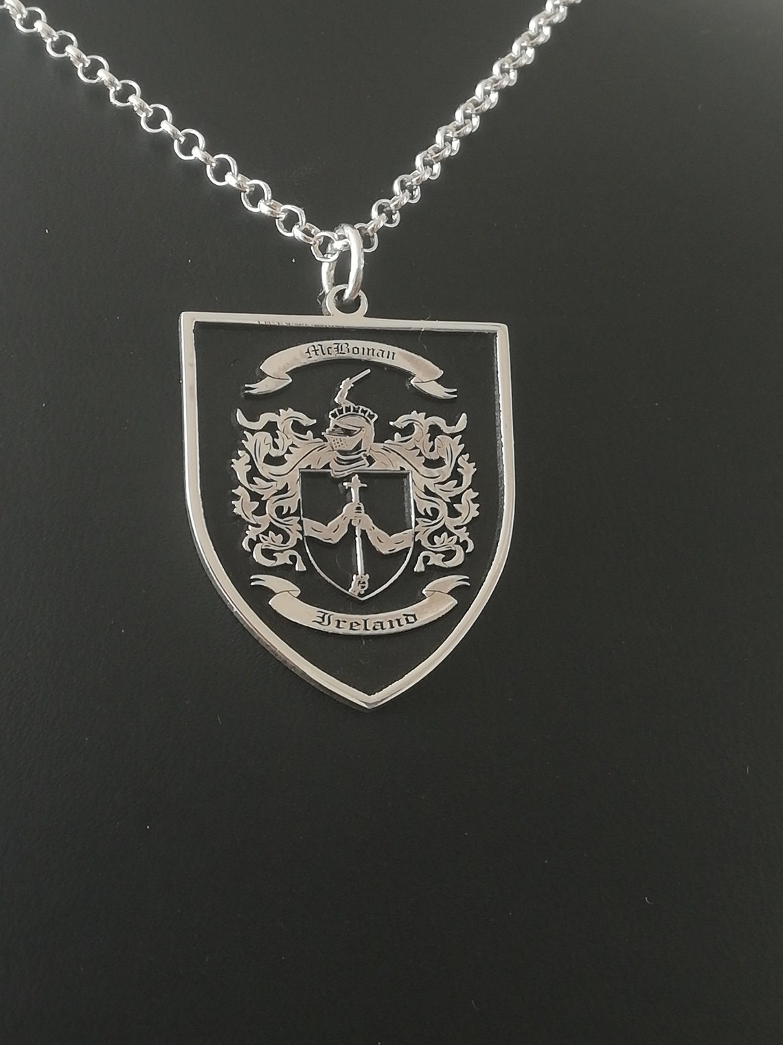 Coat of Arms Necklace Family Crest Necklace Etsy