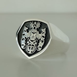 Coat of Arms Ring, Family Crest Rings, Custom Signet Ring, Crest Ring, Family Crest Signet Ring Christmas Gift
