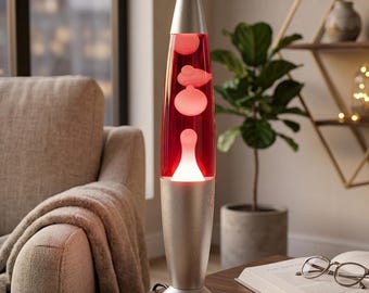 Lámpara de lava retro, luz nocturna, lámpara de movimiento líquido, decoración estética para habitaciones, iluminación ambiental para escritorio de dormitorio, lámpara de ambiente de estilo vintage. Regalo ideal.