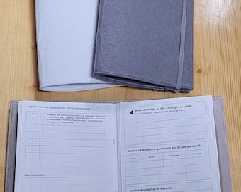 Maternity record book covers made of felt - blank for self-decoration