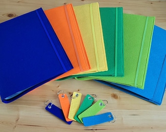 Felt document folder/certificate folder for self-design - Ideal for school and leisure