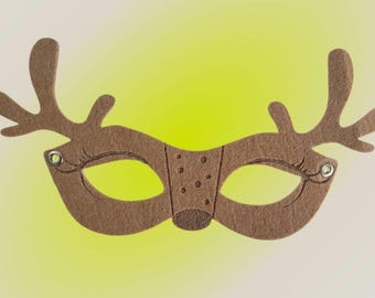 Felt mask for your next costume - become a cute fawn -