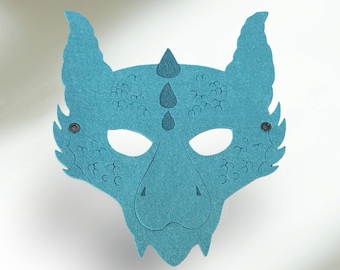 Felt mask for your next costume - Immerse yourself in the world of dragons -