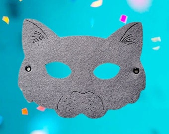 Felt mask for your next costume - become a cute cat -