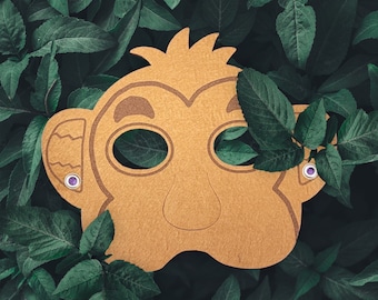 Felt mask for your next costume - become a funny monkey -