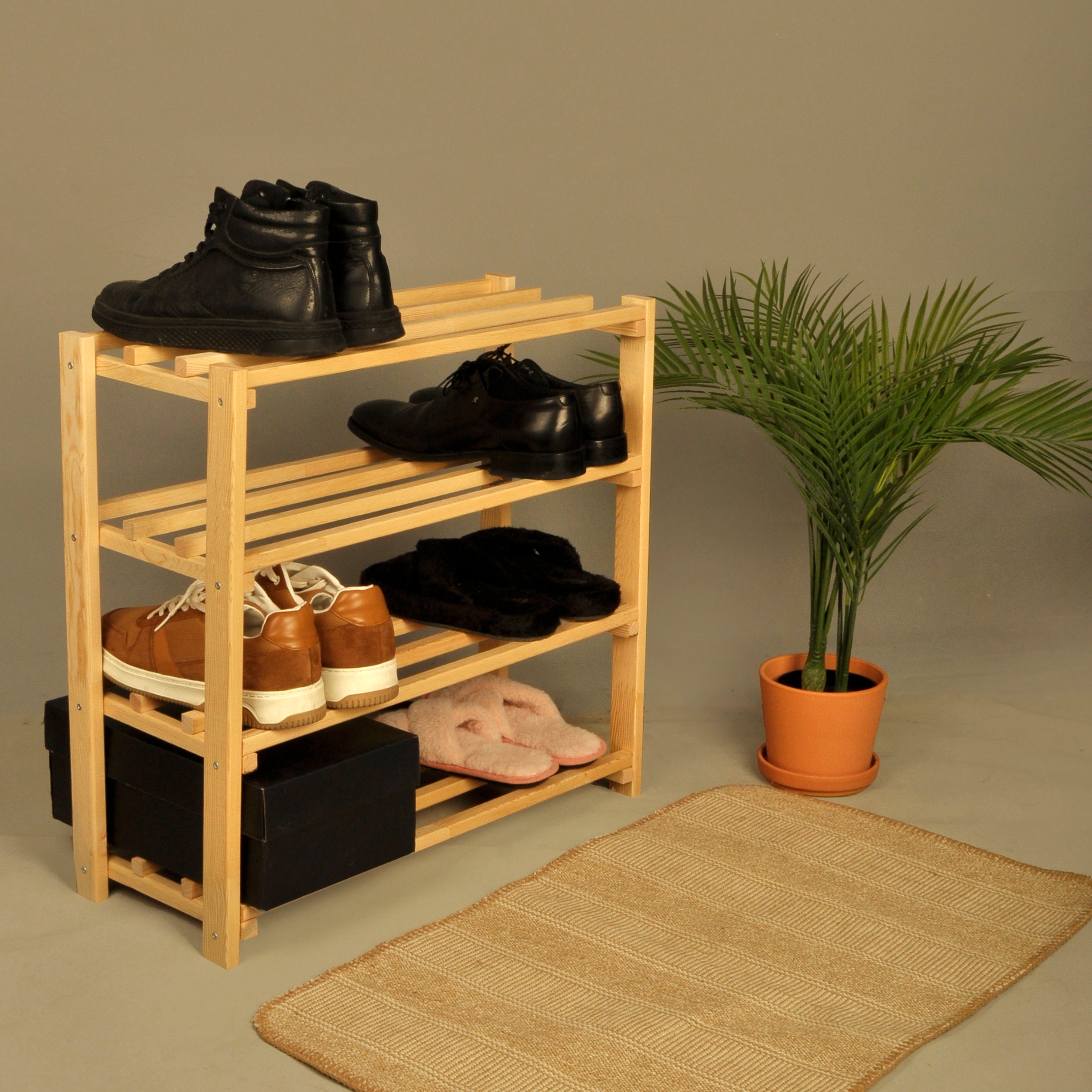 Shoe Bench With Rack 24 Inches 