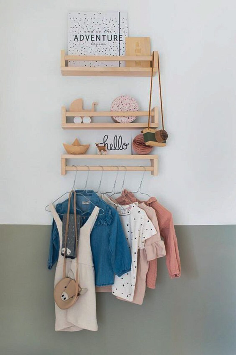 Montessori Baby&kids Room Shelf Nursery Clothes Coat Rack Etsy Australia