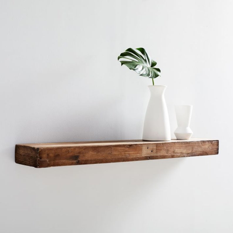 Set of 3 Rustic Floating Shelves Farmhouse Decor Wooden Etsy