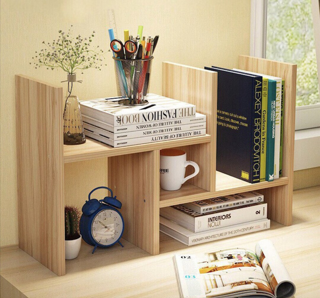 Wooden Countertop Organizer, Wooden Shelf, Bathroom Kitchen Shelf