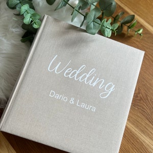 Hochzeitsalbum-Fotoalbum aus Leinen 100 Seiten
