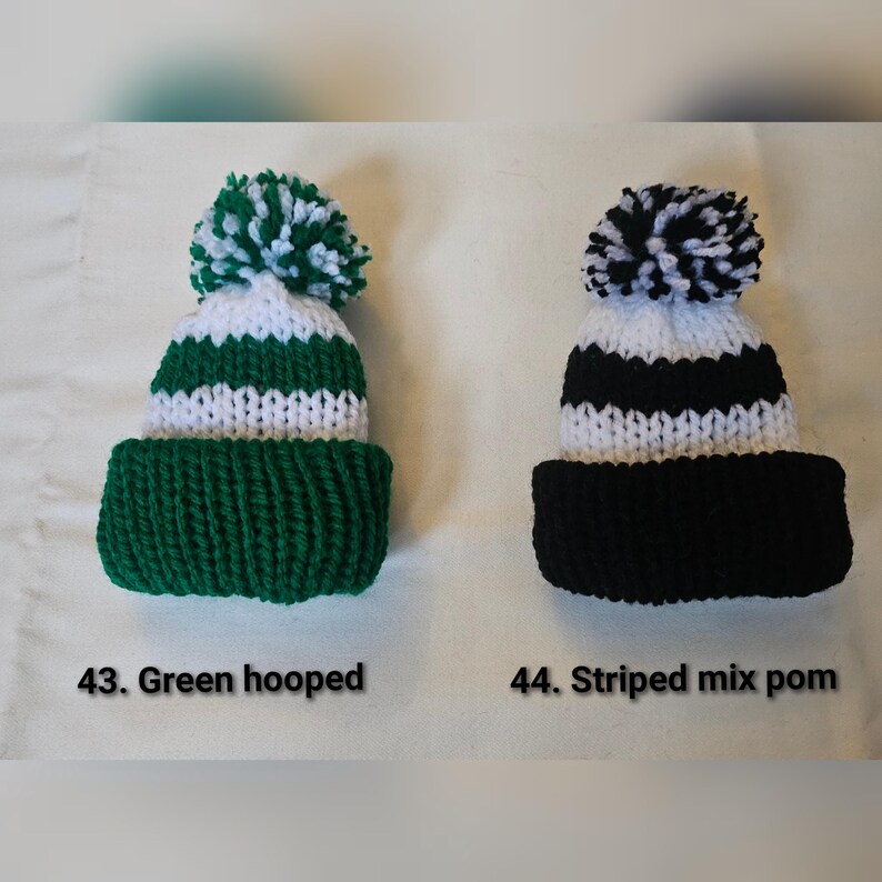 Football / rugby colours Christmas Santa knitted bobble hat chocolate orange covers - stocking fillers - secret Santa image 11