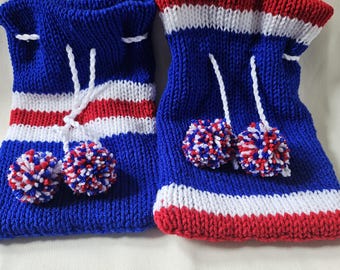 Rangers gift bag / Santa sack / unique wrapping / handmade / chocolate orange cover
